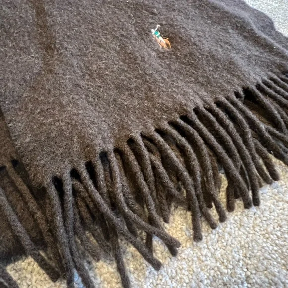 Polo Ralph Lauren Brown Cashmere & Wool Scarf